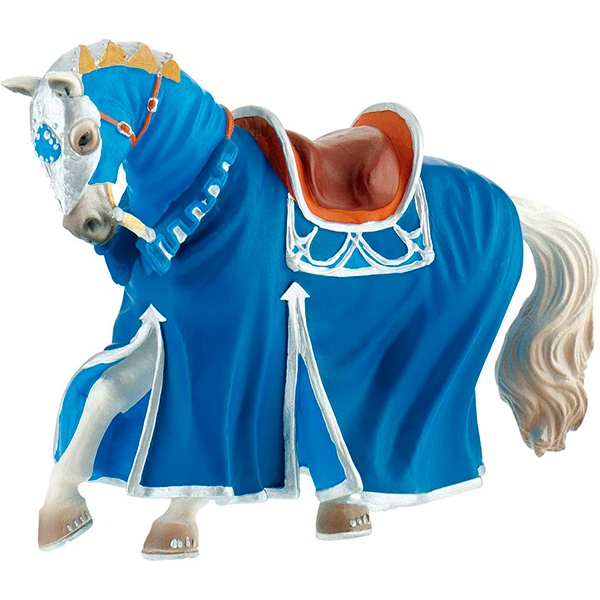 Figura Cavalo de Torneio Azul 10cm - Imagem 1