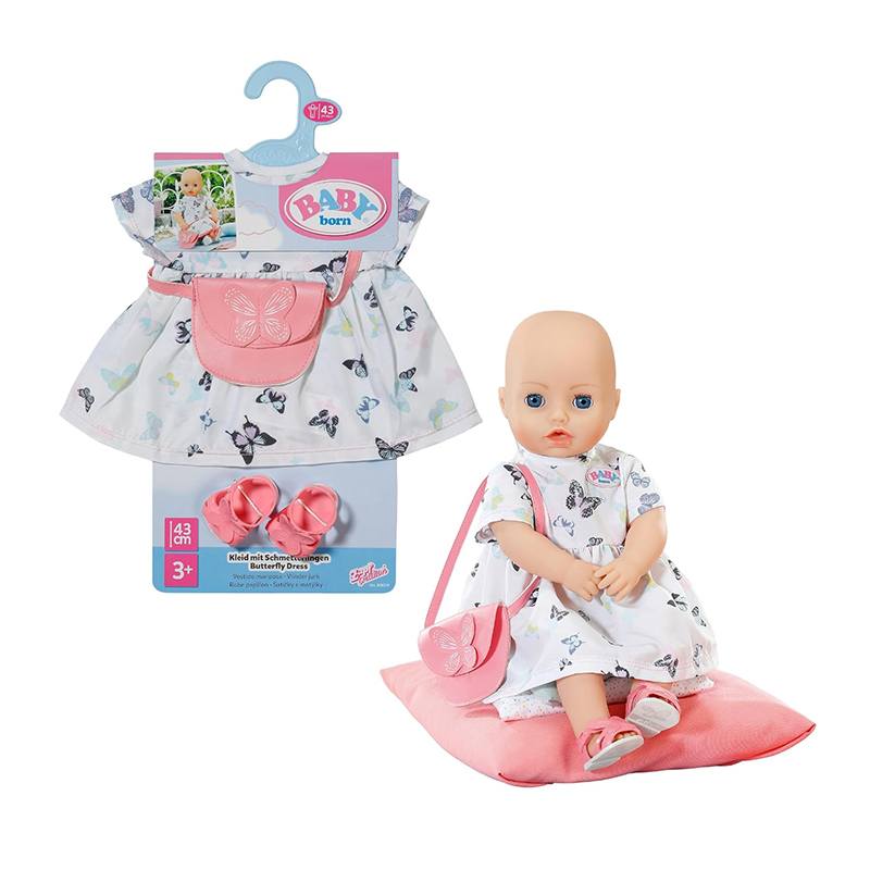 Baby Born Conjunto Vestido de Mariposas 43cm