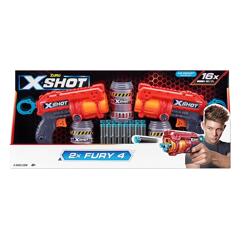 X-Shot Excel Fury 4 Conjunto 2 Lançadores