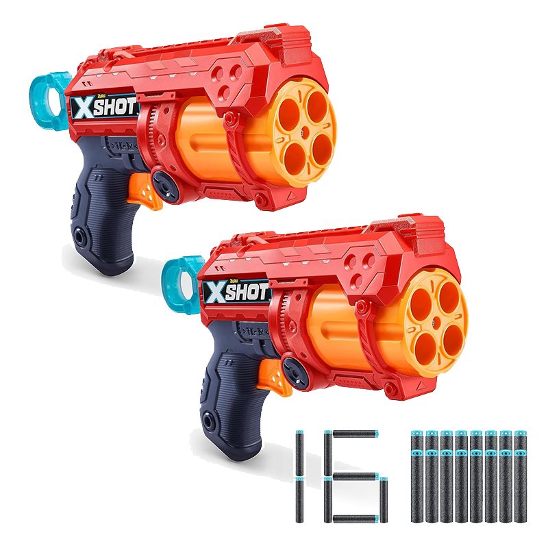 X-Shot Excel Fury 4 Conjunto 2 Lançadores - Imagem 1