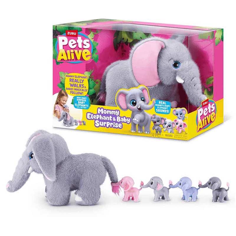 Pets Alive - Mamá Elefante con bebés sorpresa