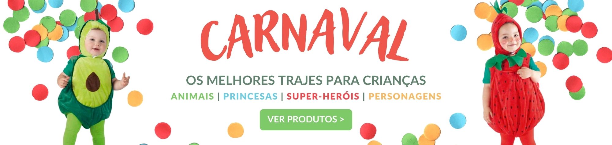 Disfarces infantes Carnaval